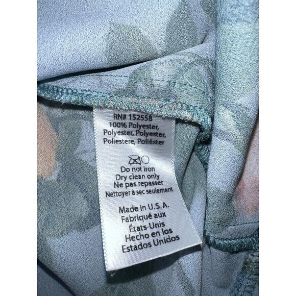 DELFI Blue Floral Cold Shoulder Mini Dress Size S - Picture 9 of 9